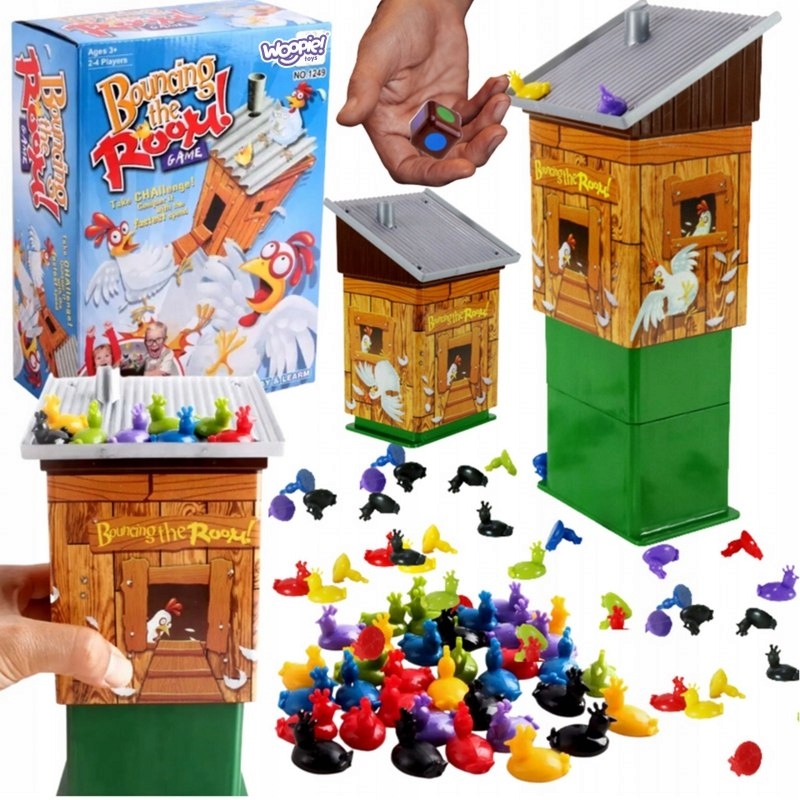 Arkádová hra Woopie the Exploding Chicken Coop pre 2-4 hráčov od 3 rokov